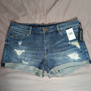 Blank NYC Ripped Blue Jean Shorts NWT!
